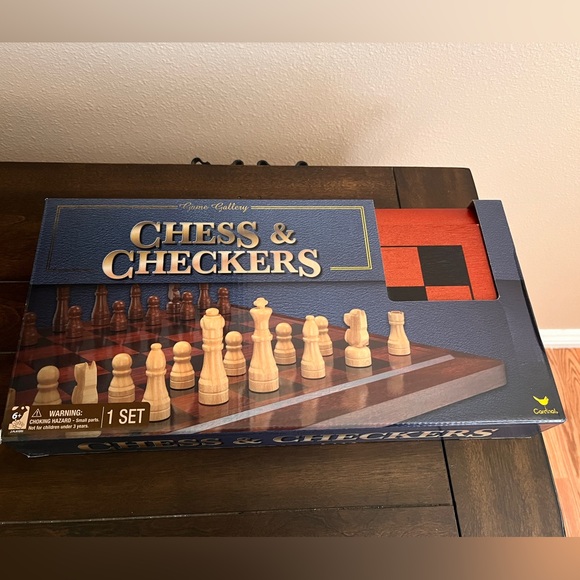 Cardinal Game Gallery Chess & Checkers Wood Set - Picture 3 of 3